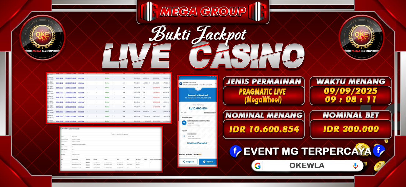 Bukti JP situs Okewla hari Selasa, 09 September 2025