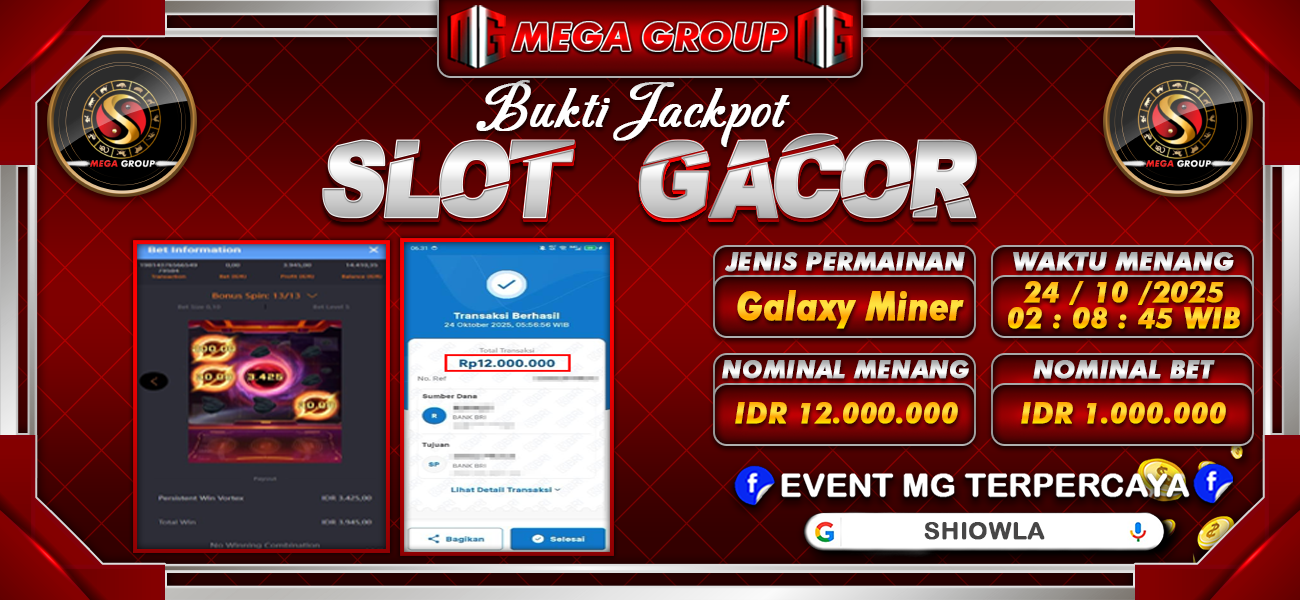 Bukti JP situs Shiowla hari Jumat, 24 Oktober 2025