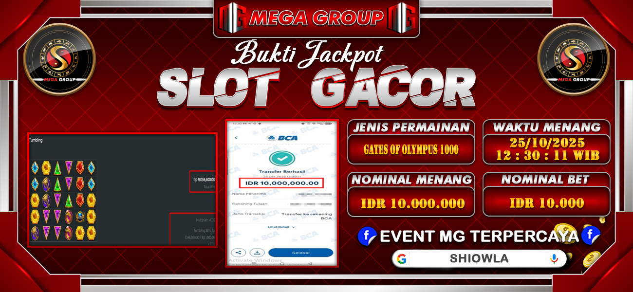 Bukti JP situs Shiowla hari Sabtu, 25 Oktober 2025